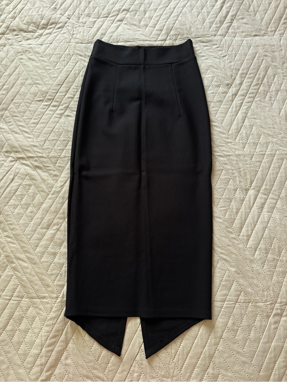 Celine Women’s Black Pencil Midi Skirt with Pointed Hem
